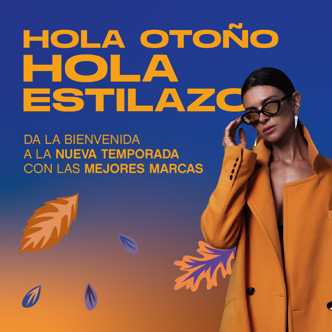 chica con abrigo naranja