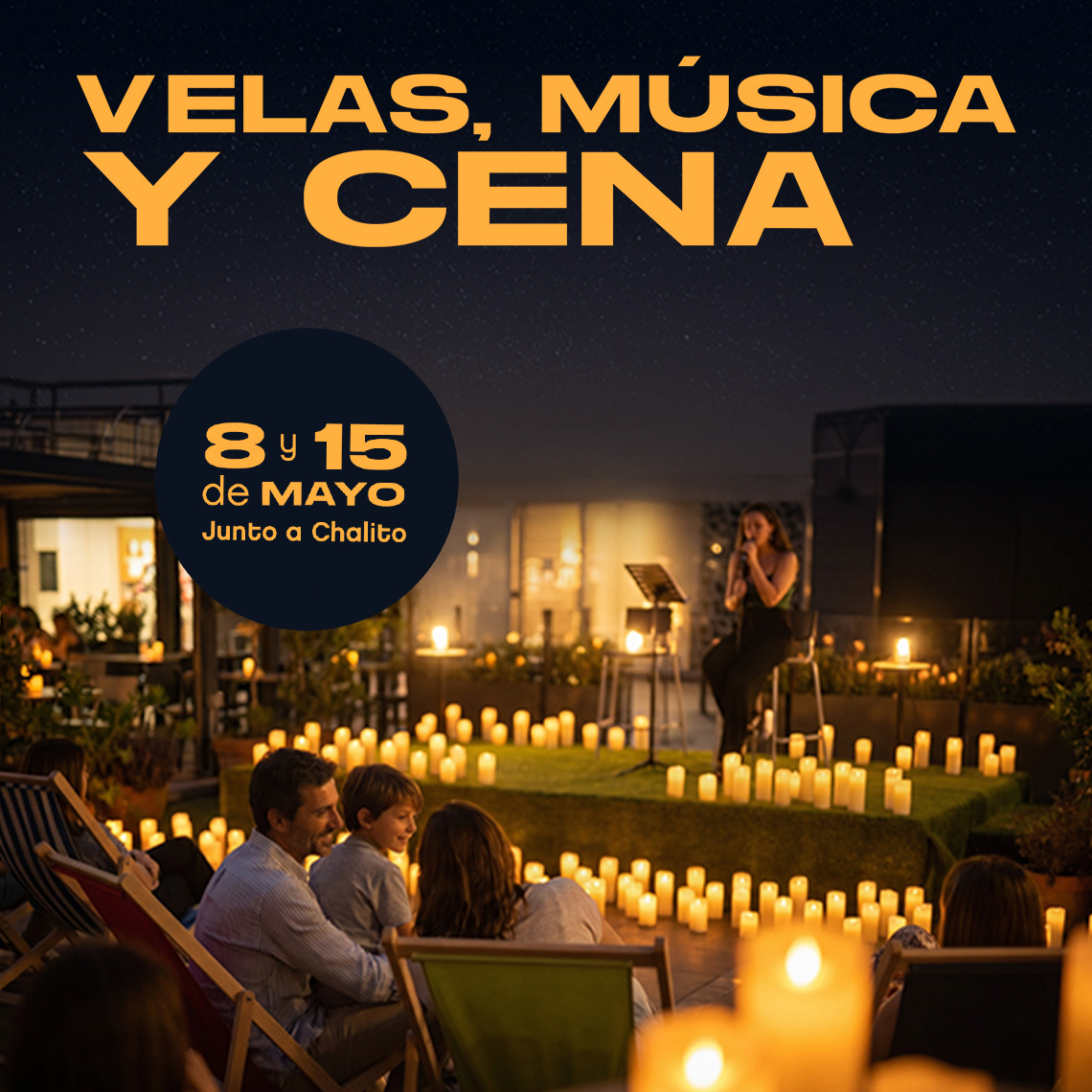 velas musica en directo y cena