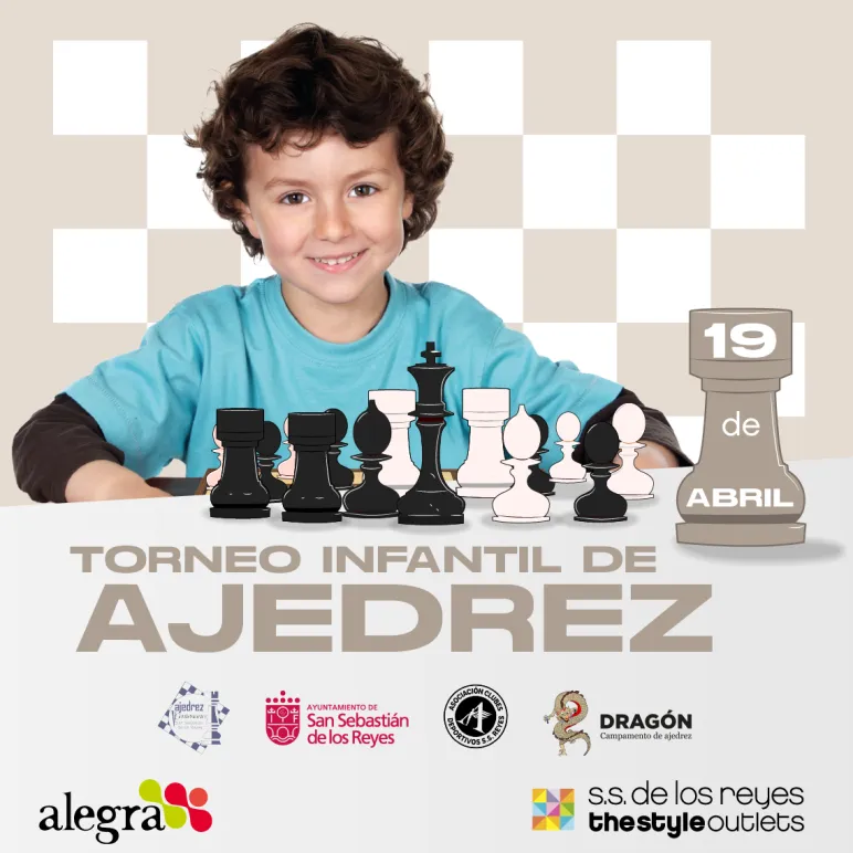 II TORNEO DE AJEDREZ NIÑO CARTEL AJEDREZ